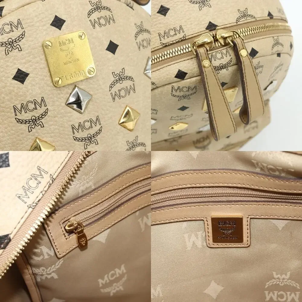 MCM Visetos Logogram Backpack Beige